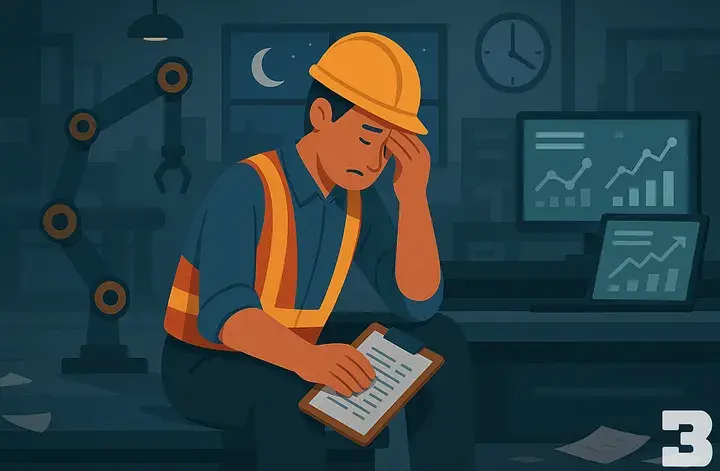 Stressed Factory Worker